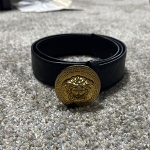 Designer Black Leather Belt